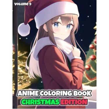 Imagem de Anime Girls Christmas Coloring Book - 100 Illustrations - For Kids, Teens & Adults