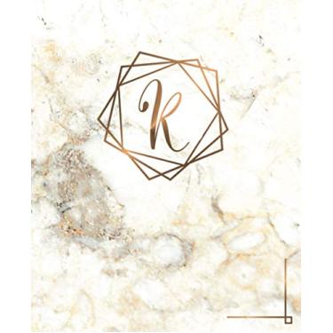 Imagem de R Monogram Journal and Notebook: Blank Lined Book Personalized with the Initial R on Marble Design