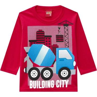 Imagem de Camiseta Infantil Manga Longa Kyly Masculina Building City