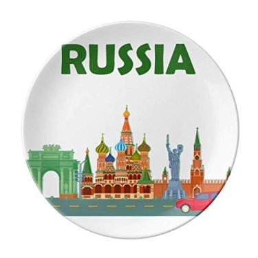 Imagem de Kremlin Escultura Rússia Placa de Grafite Decorativa de Porcelana Salver Prato de Jantar