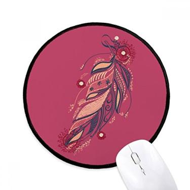 Imagem de Mouse pad feminino com flor rosa para mesa e escritório da Feather