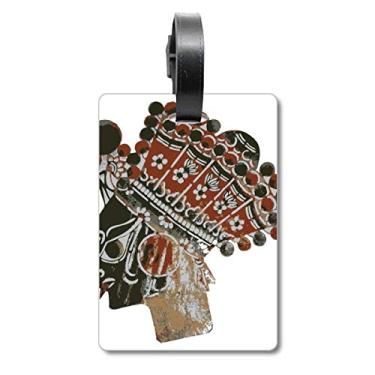 Imagem de Tradicional, sombra, brinquedo, minoria, retrato, bolsa, etiqueta de bagagem, etiqueta para guardar cartão