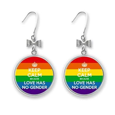 Imagem de Arco-íris Gay LGBT Art Deco Presente Fashion Bow Brincos Drop Stud Piercing Gancho