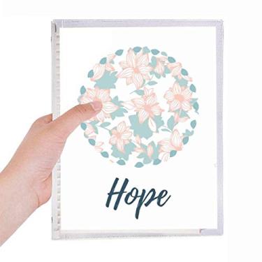 Imagem de Caderno de pintura de plantas com flores de curaçao azul com folhas soltas para diário recarregável