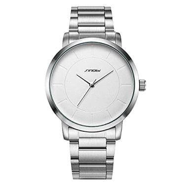 Imagem de Relógio de Pulso Masculino Sinobi Relógio Genebra de Aço Inoxidável À Prova D'agua (C1)