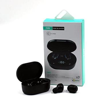 Imagem de Fone de Ouvido Bluetooth com Microfone e Recarregável Preto