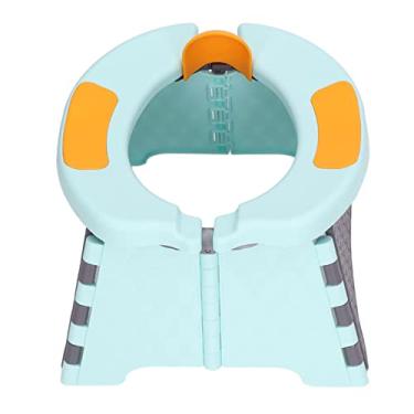 Imagem de Bacio Infantil Dobrável, Penico Portátil Unissex para Viagem para Bebês Tamanho Compacto Com 30 Bolsas de Limpeza para Uso Interno e Externo (Almofada dura azul)