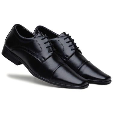 Imagem de Sapato Social Masculino Bico Fino Cadarço de Amarrar Confort