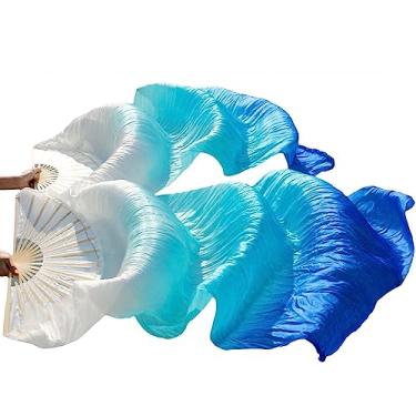 Imagem de SALFEE 1 par de véus de seda chineses para dançar, par de fãs de dança do ventre