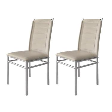 Imagem de Kit 2 Cadeiras Tokio Cromado/Off White