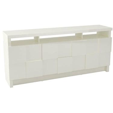 Imagem de Buffet Balcão Quadriculado 3D 2 Portas 2 Gavetas 178cm Dalla Costa Off White