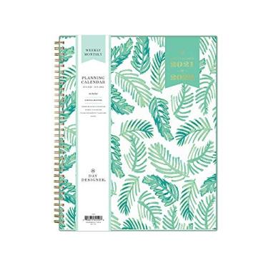 Imagem de Day Designer for Blue Sky Agenda semanal e mensal de ano acadêmico 2021-2022, 21,6 x 28 cm, capa flexível fosca, encadernada, palmas (132259)