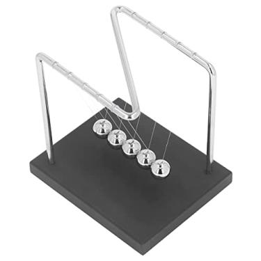 Imagem de Newtons Berço De Aço Equilíbrio Pêndulo Bola Diversão Desenvolvimento Educacional Física Ciência Metal Jogos Escritório Desktop Decoração Brinquedo Presente
