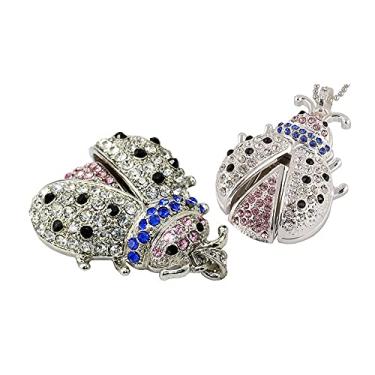 Imagem de Pen Drive USB 2.0 em forma de besouro de 32 GB Pen Drive Pen Drive USB Stick USB Drive Flash Disk Pen Drive USB Stick U Disk PenDrive (Prata)