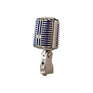 Imagem de Monoprice Microfone dinâmico clássico azul Memphis – unidirecional, estilo retrô com in...