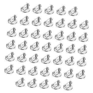 Imagem de TEHAUX 200 Unidades bandeja de broche com base de bandeja em branco broche alfinetes de chapéu crachás bandeja de joias bandeja de peito bisel de peito afiação Acessórios distintivo ferro