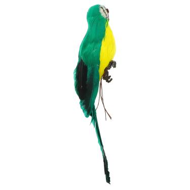 Imagem de SUPVOX Papagaio Artificial Realista Pássaro Estatueta Simulação Espuma Pardal Estátua Para Jardim Gramado Quintal Casa Decoração De Mesa Verde