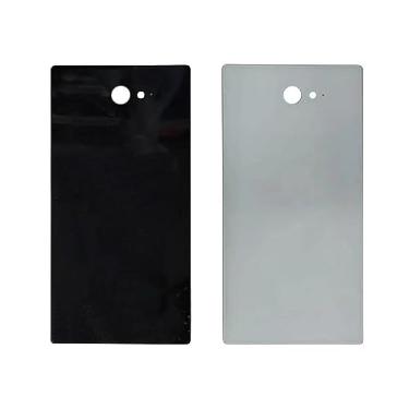 Imagem de SHOWGOOD Capa de bateria para Sony Xperia M2 capa de porta traseira peças de reposição para Sony Xperia M2 capa traseira (branca)