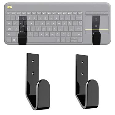 Imagem de Suporte de parede universal para teclados mecânicos de jogos, organizador de armazenamento de suporte de parede compatível com Logitech/Razer/Microsoft/Kensington, etc., para dispositivos de espessura < 2,5 cm