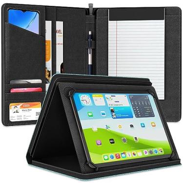 Imagem de KHOMO Capa Universal Padfolio – Organizador de portfólio para tablet com suporte para bloco de notas – Compatível com iPad 10ª/11ª geração, iPad Pro 11, iPad 7/8/9 (10,2 polegadas, 11,9 polegadas, 9,7