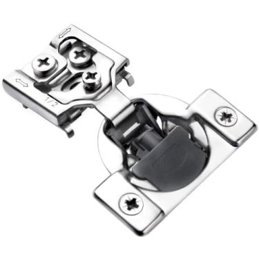 Imagem de Luokim Pacote com 40 dobradiças de armário de moldura de fechamento macio de 1,27 cm para dobradiças de armário de cozinha dobradiças ocultas de aço inoxidável com fechamento automático