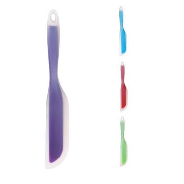 Imagem de (Roxo transparente) - Raspador de espatula de cozinha flexivel em forma de faca de silicone antiaderente, utensilios de cozinha com nucleo de nylon (roxo transparente) ...