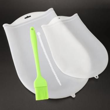 Imagem de Saco de massa de silicone para amassar | Misturador de massa versátil para pão, pastelaria, pizza e tortilha | Utensílios de cozinha de silicone premium | Melhor ferramenta de cozinha multifuncional