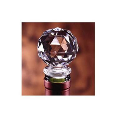 Imagem de Rolha de garrafa de vinho de acrílico cristal transparente com selo de silicone hermético protetor de vinho embalagem de presente