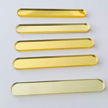 Imagem de CHENRUI 30 mini palitos de picolé de acrílico para sorvete de maçã (espelho dourado)