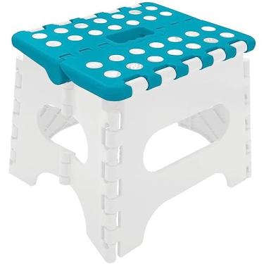 Imagem de Buba Banqueta Multiuso Dobravel, Branco/Azul