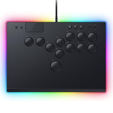 Imagem de Razer Kitsune All-Button Arcade Controller: For PS5 / PlayStation 5 & PC - Low-Profile Optical Switches - Slim Form Factor - Removable Top Plate - Chroma RGB Lighting - USB Type C - Black