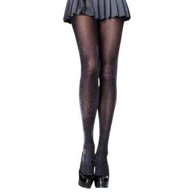 Imagem de Meia Calça Preto Prateado Brilhante Eventos Festas E Baladas
