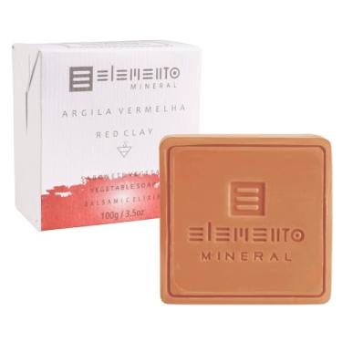 Imagem de Elemento Mineral Sabonete Vegano Argila Vermelha 100g Base Vegetal Limpeza Suave Pele Nutrida Estimulante Energizante Tonificante Citrus Fruits & Ginger