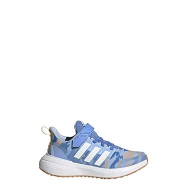 Imagem de adidas Fortarun 2.0 Cloudfoam Sport Running Elastic Lace Infantil, Azul Fusion/Branco/Quase Amarelo (Elástico), 12 Little Kid