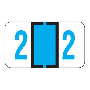 Imagem de Doctor Stuff - File Folder Labels, Number 2, JETER 6190 Match - JXNM Series Chart Stickers, Blue, 15/16" x 1-5/8", #2, 500/Roll