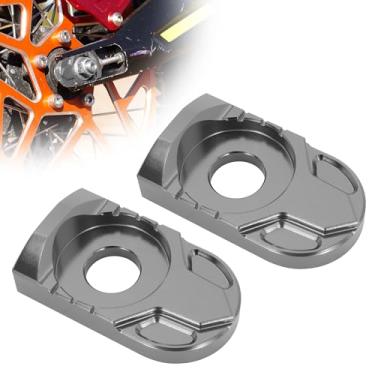 Imagem de Bloco de eixo Sur Ron, ZANGOMB 7075 Ajustador de corrente tensor de eixo traseiro de alumínio para Surron Light Bee S/X Segway X160/X260, titânio