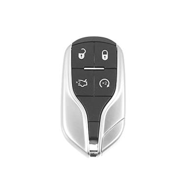 Imagem de X AUTOHAUX 433MHz M3N-7393490 Substituição Smart Proximity Insert Keyless Entry Remote Key Fob para Ghibli 2014-2018 para Quattroporte 2012-2018 para Levante 2017-2020 4 Botões 46 Chip