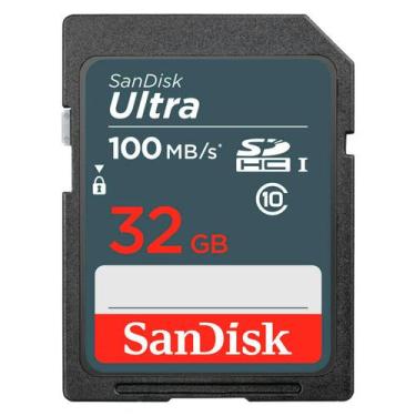Imagem de Cartao de Memoria SD Sandisk C10 32GB 100MBS SDHC Ultra - (SDSDUNR-032