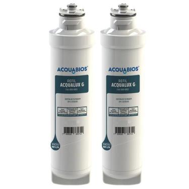 Imagem de Kit 2 Refil Acqualux G Acquabios Para Filtro Purificador de Água Compa