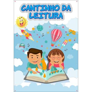 Imagem de Painel de Lona Escolar Cantinho da Leitura-100x070cm - Fabrika De Fest