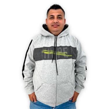 Imagem de Blusa Masculina Plus Size Overcore De Ziper Com Capuz - Anj Modas, Cin