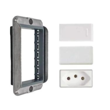 Imagem de Kit Tampa Condulete +Int Simples +Tomada 20A+Cego Tramontina