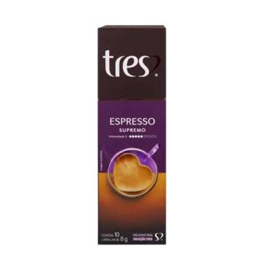 Imagem de Café Espresso Supremo 10 Cápsulas 3 CORAÇÕES 80g, 10 Cápsulas, Espress