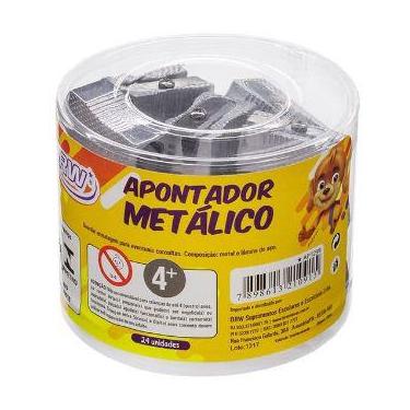 Imagem de Apontador Metálico - Kit Com 24 Unidades - BRW