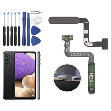 Imagem de Cabo Flex Sensor de Impressão Digital para Samsung Galaxy A32 5G SM-A326U SM-A326F Botão Liga/Desliga Cabo Flexível Substituição com Ferramentas