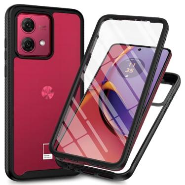 Imagem de Eilkmcre Capa para Motorola Moto G84 5G, capa de celular Motorola Moto G84 com protetor de tela integrado, capa traseira transparente e fina, à prova de choque, resistente, resistente, capa protetora