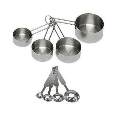 Imagem de Update International Conjunto de 8 peças de copo de medição de aço inoxidável e colher de medição