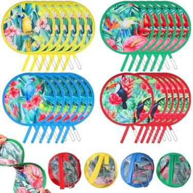 Imagem de Marsui 24 peças de leque dobrável japonês de verão redondo dobrável ventilador de mão decorativo dobrável dobrável para mulheres meninas festival festa de casamento decorações de casa portátil, 4