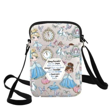 Imagem de G2TUP Bolsa tiracolo Princess Cinderella Fans Gift You Are Braver Beautiful Than You Know Cinderella Shoulder Bag, Cinde Princess Cb