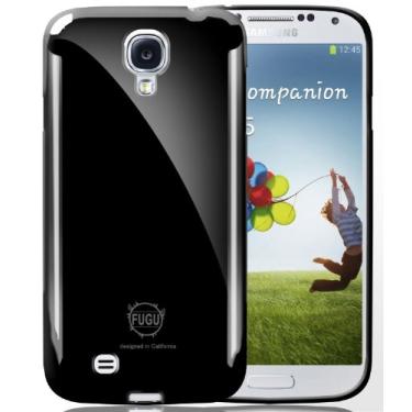 Imagem de Capa FUGU Slim Fit Pearl Jelly Flexível TPU à prova de choque resistente a arranhões compatível com Samsung Galaxy S4 - Preta